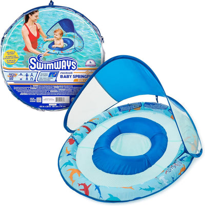 Swimways Baby Spring Float Sun Canopy - Shark - Luna Baby Store Miami