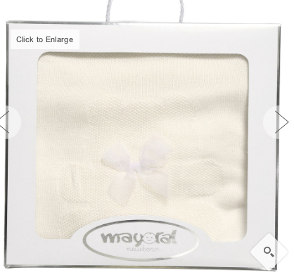 Mayoral Knit Baby Blanket Blanco - Luna Baby Modern Store