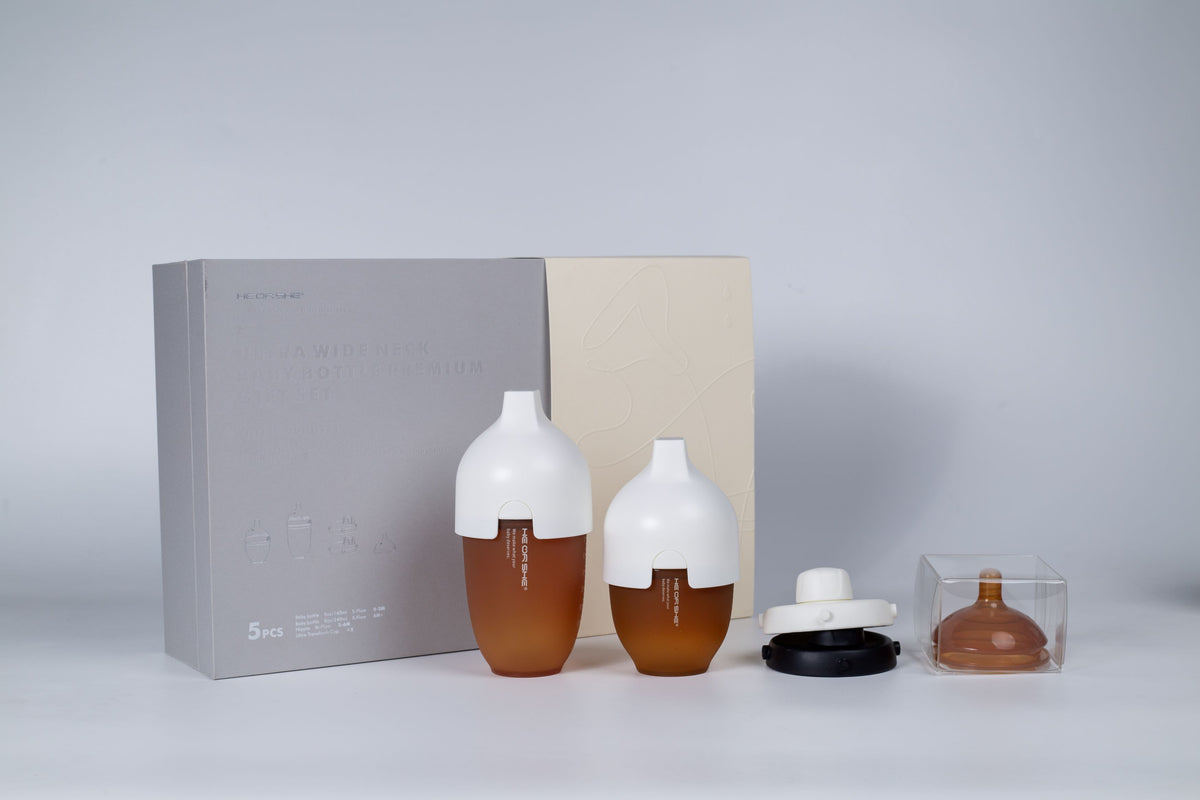 Kit de Mamadeira Premium HEORSHE Grey