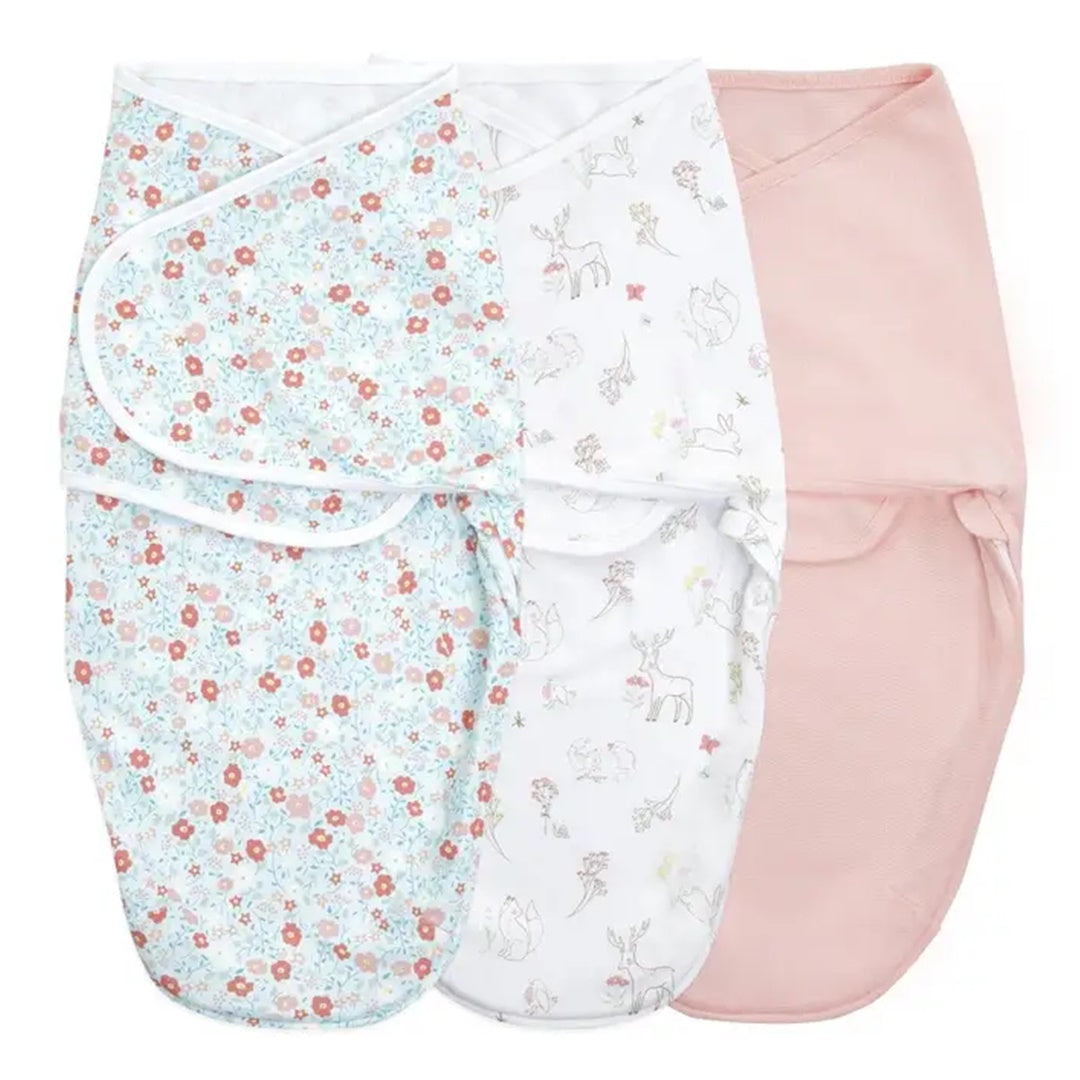 Aden + Anais Essentials Cueiro Envolvente - Pacote com 3, Fairy Tale Flowers