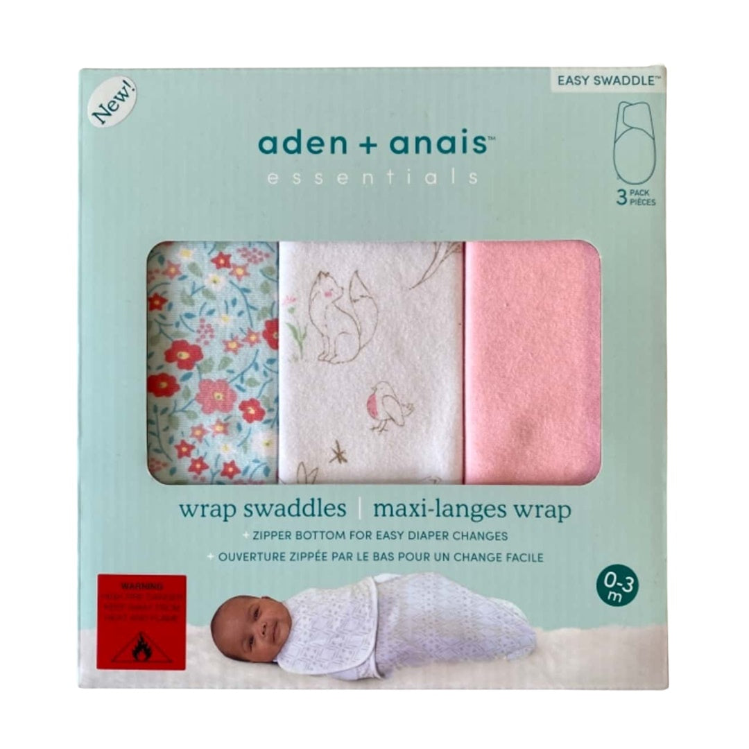 Aden + Anais Essentials Cueiro Envolvente - Pacote com 3, Fairy Tale Flowers