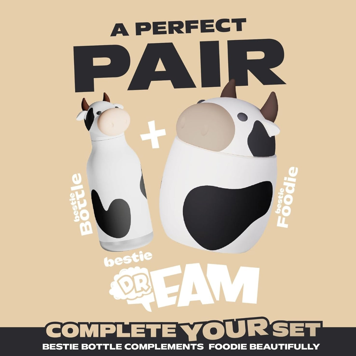 Asobu - Bestie Foodie Kids Insulated Food Jar - Cow