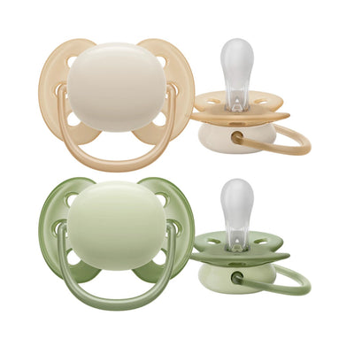 Philips Avent Ultra Soft Pacifier 0-6m Sand/Green