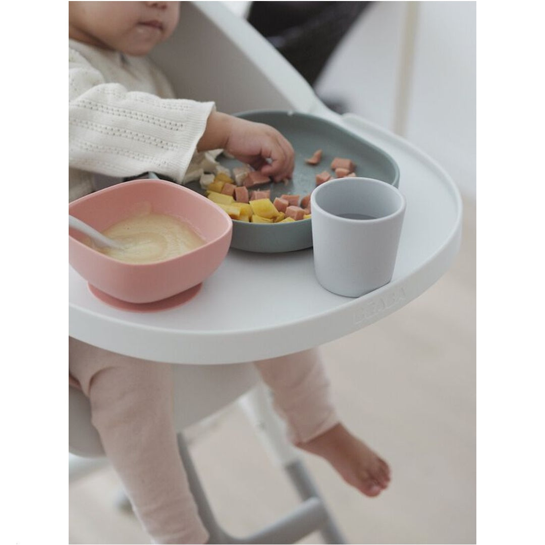 Beaba - Conjunto de Refeição de Silicone 4Pk, Eucalyptus