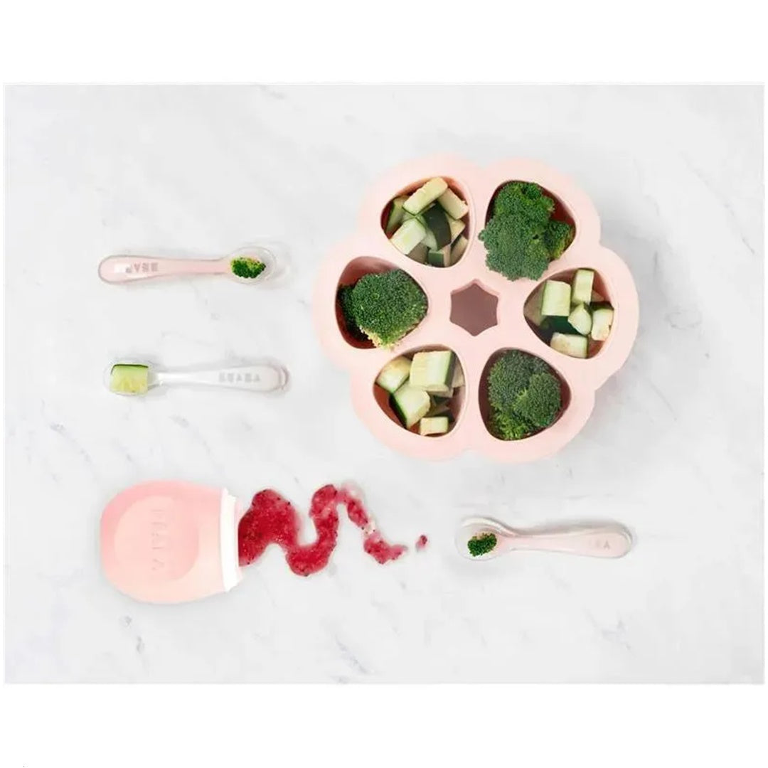 Beaba Bandeja de Silicone Multiportions 5 Oz – Rosa