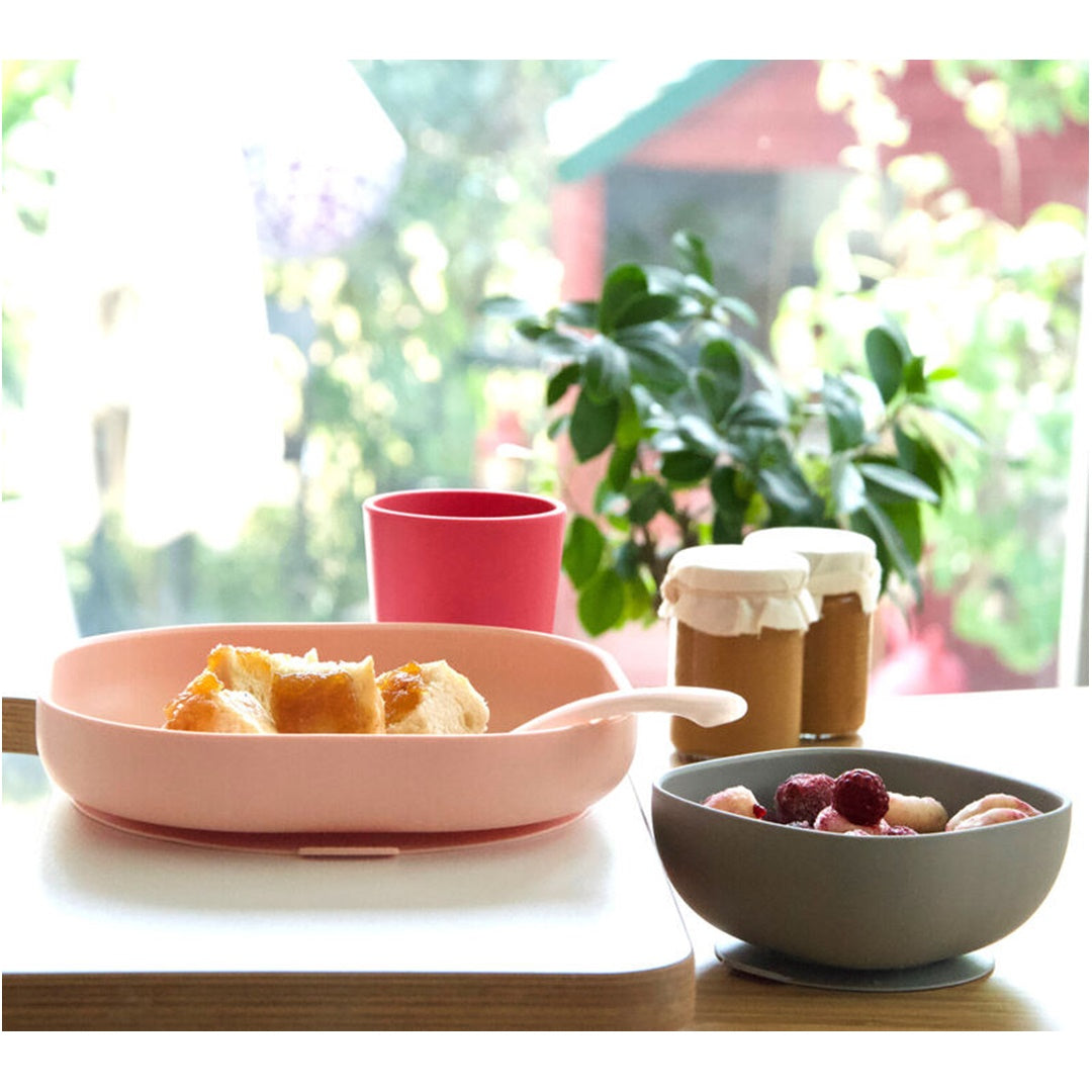 Beaba - Conjunto de Refeição de Silicone 4Pk, Rose