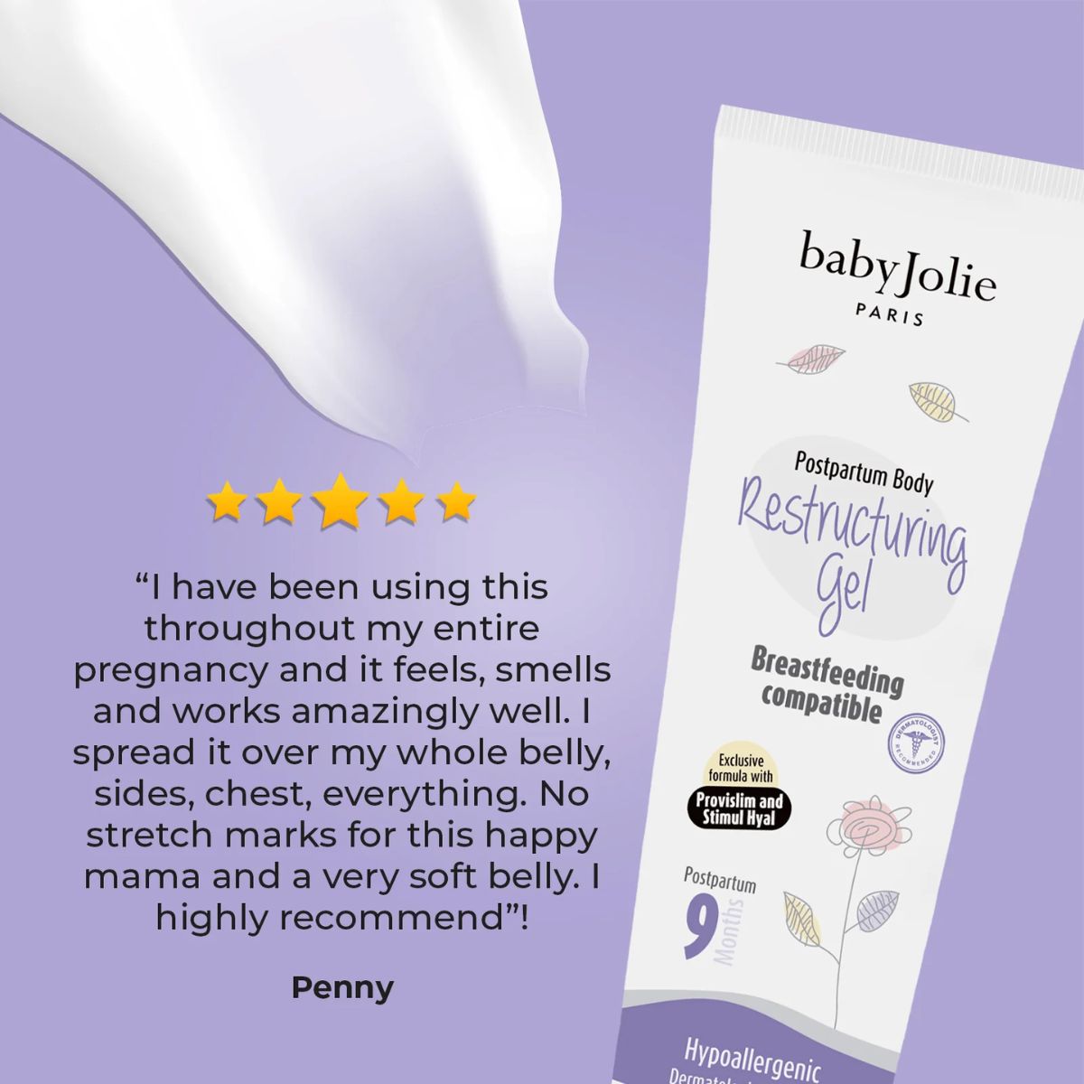 Gel de Reestruturação Corporal Pré e Pós Gravidez - Baby Jolie Paris 198g