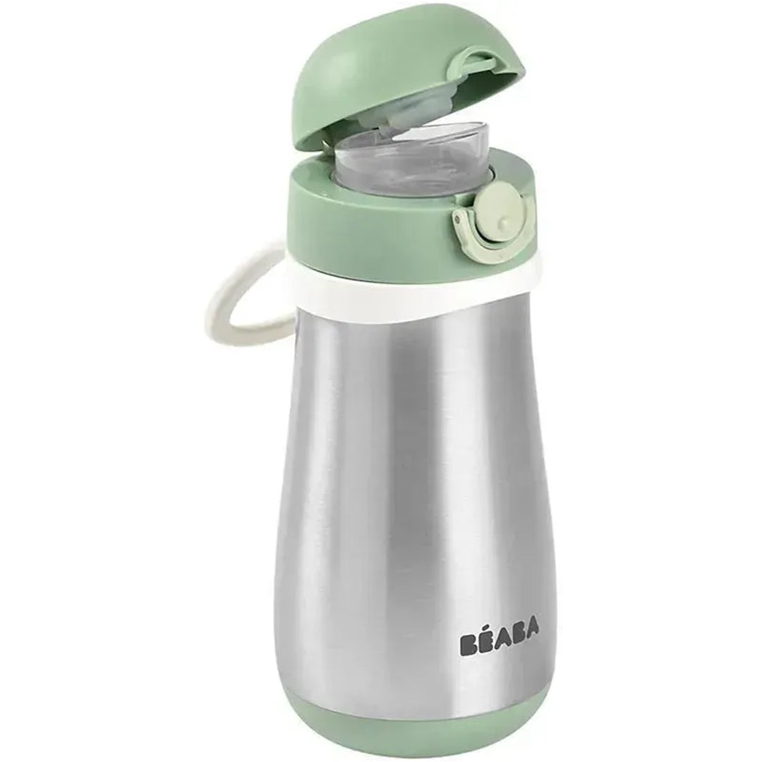 Beaba - Garrafa de água infantil de aço inoxidável, Sálvia