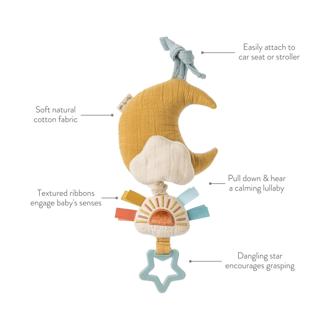 Itzy Ritzy - Bitzy Notes™ Musical Pull-Down Toy, Cloud/Sun