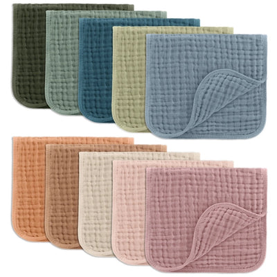 Pacote com 6 paninhos de musselina Comfy Cubs Burp - Blush