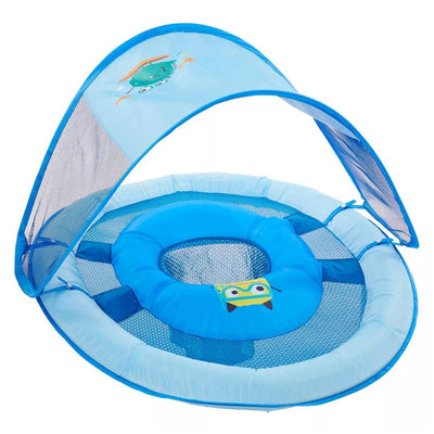 Boia Infantil Com Capota Swimways FPS50+ Monstrinho Azul - Swimways Babytunes