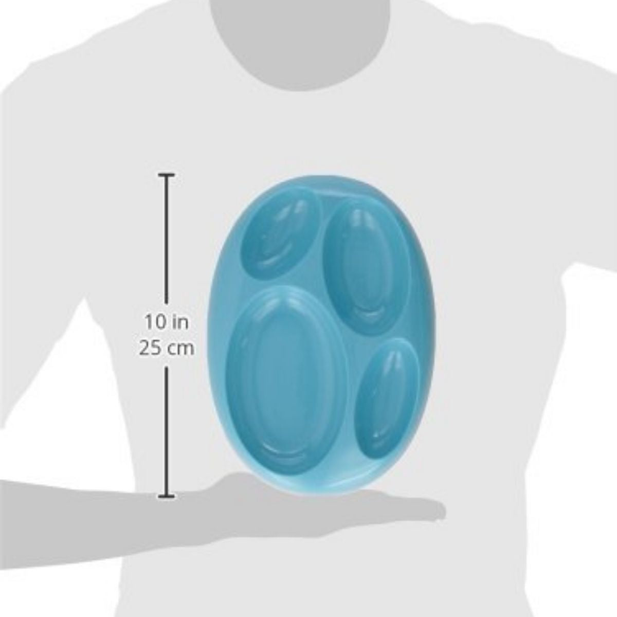 Boon Platter Edgeless Nonskid Divided Plate 3 pack - Purple/Blue/Pink