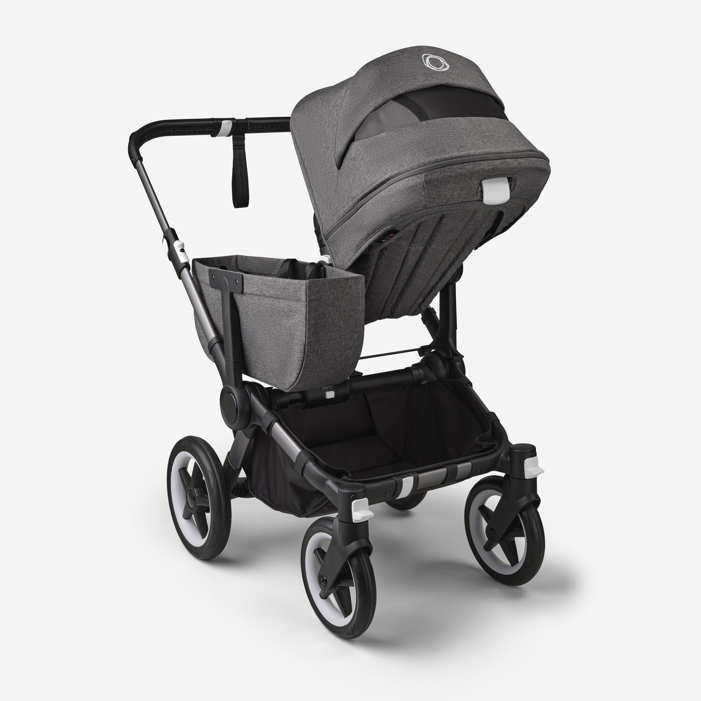Bugaboo Donkey 5 Mono Bassinet and Seat - All Grey Melange/Graphite Chassis