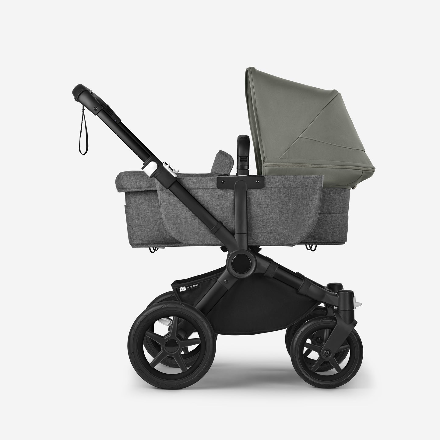 Bugaboo Donkey 5 Mono Bassinet and Seat - Forest Green/Grey Melange/Black Chassis