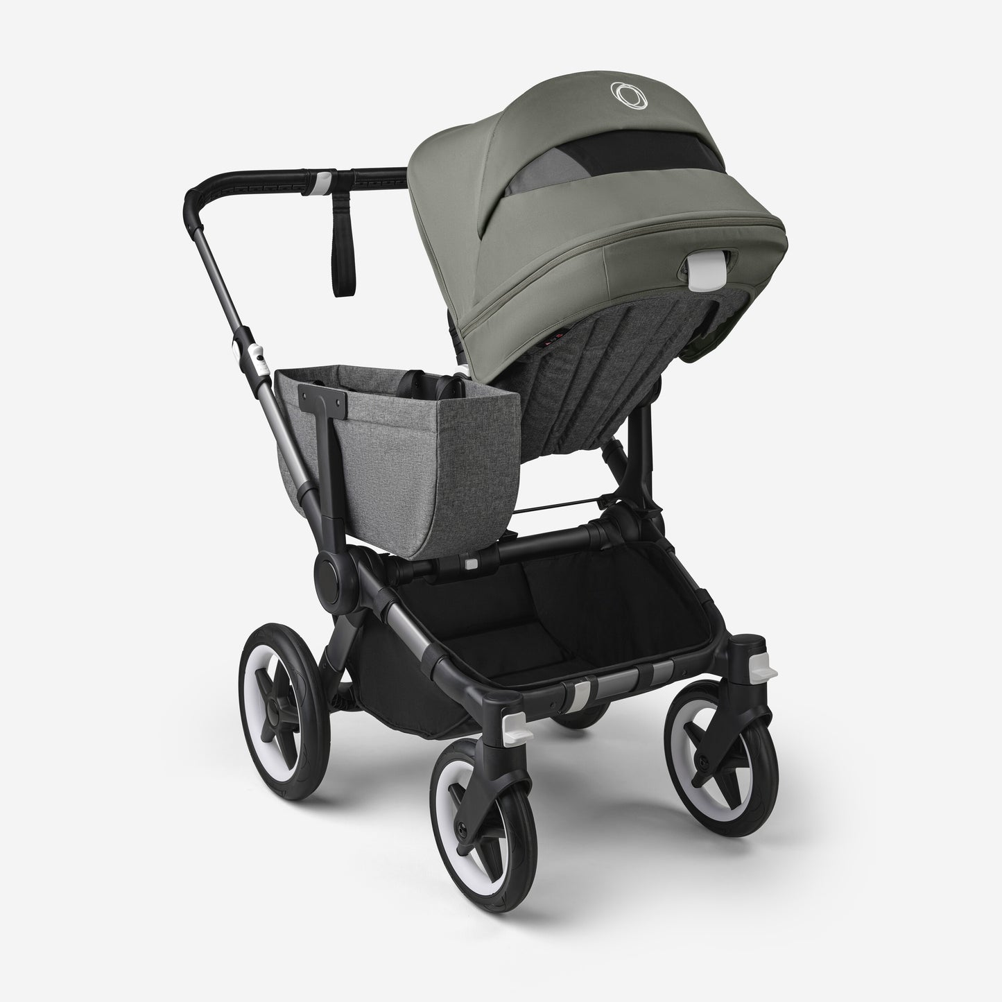 Bugaboo Donkey 5 Mono Bassinet and Seat - Forest Green/Grey Melange/Graphite Chassis