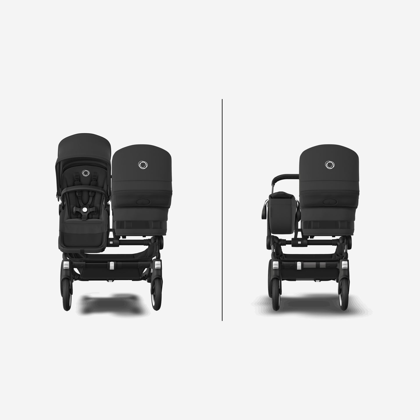 Bugaboo Donkey 5 Twin Bassinet And Stroller - All Midnight Black/Black Chassis