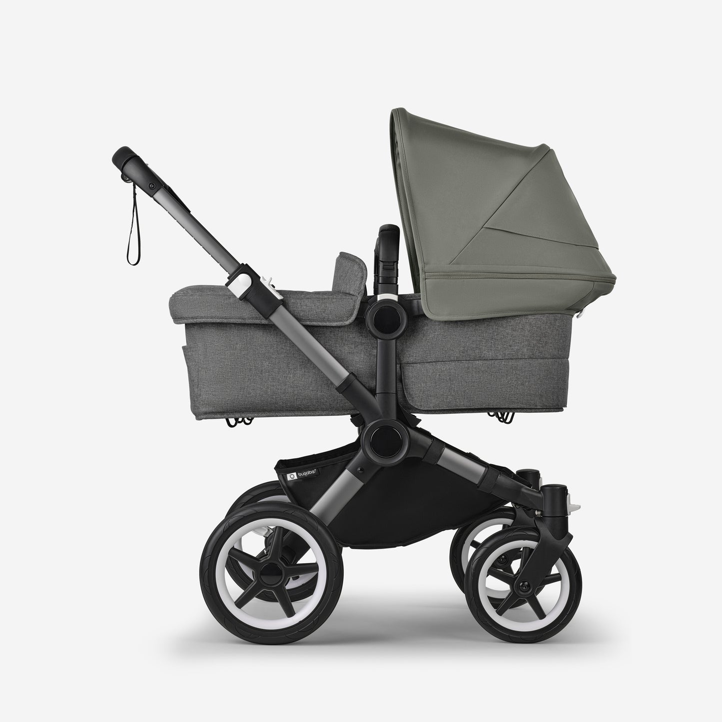 Bugaboo Donkey 5 Twin Bassinet And Stroller - Forest Green/Graphite Chassis