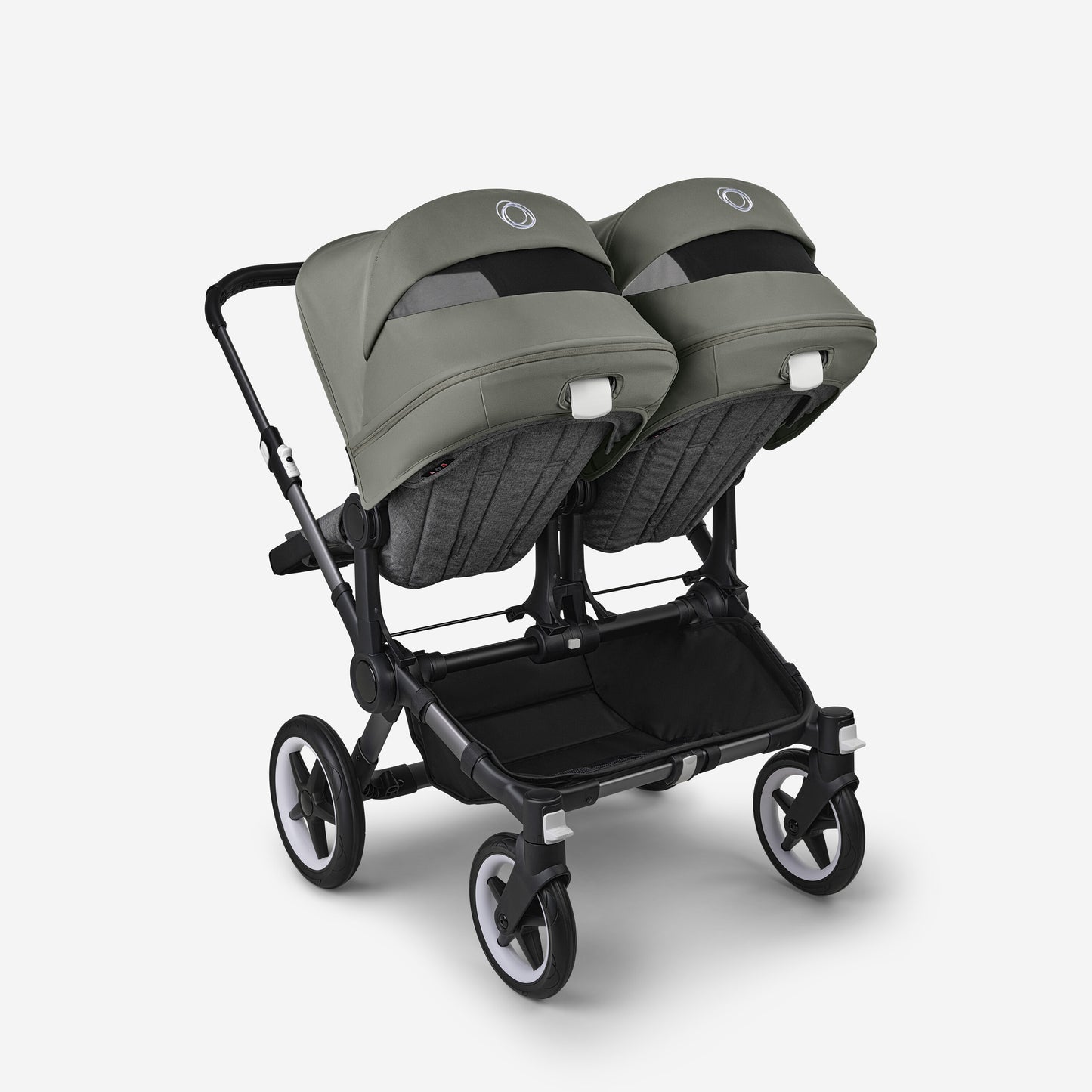 Bugaboo Donkey 5 Twin Bassinet And Stroller - Forest Green/Graphite Chassis