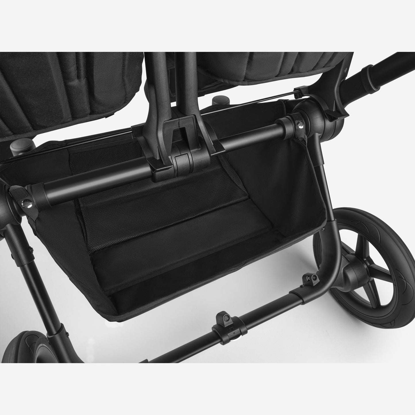 Bugaboo Donkey 5 Twin Bassinet And Stroller - Stormy Blue Canopy/Midnight Black/Graphite Chassis
