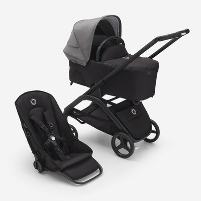 Bugaboo Dragonfly Berço e Assento Para Carrinho - Black/Forest Green/Canopy Forest Green