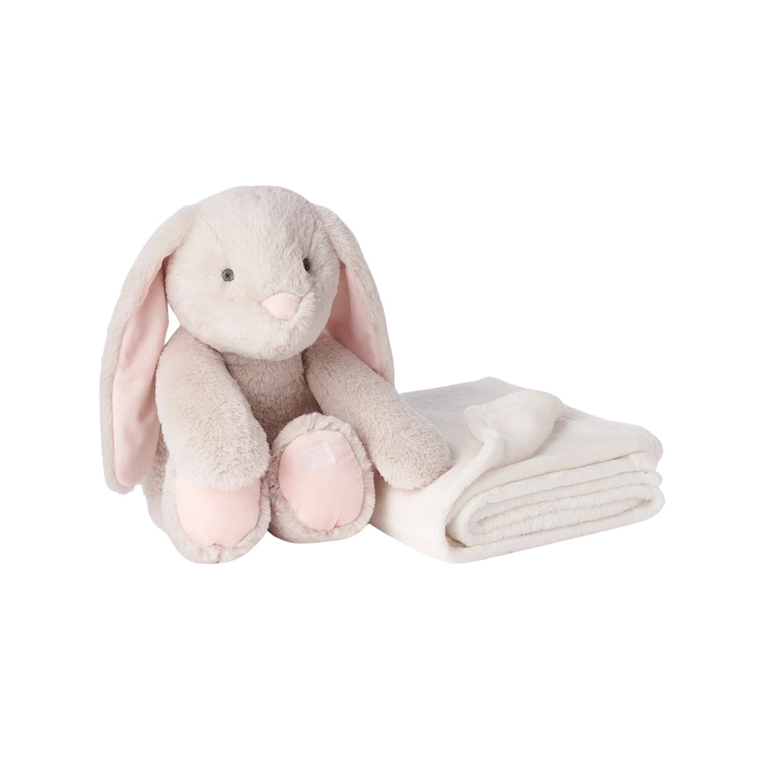 Coelho Brinquedo de Pelúcia Huggie para Dormir com Cobertor