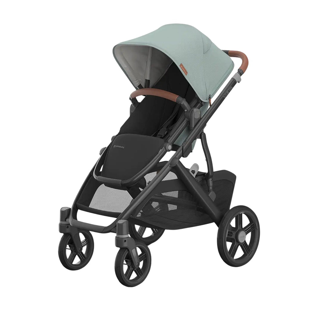Uppababy Vista V3 - Stroller Kenzi Mystic Aqua/Carbon Frame/Saddle Leather