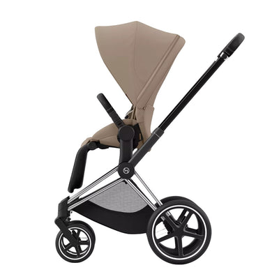 Carrinho de Bebê Cybex Priam 4 Chrome Black Cozy Beige