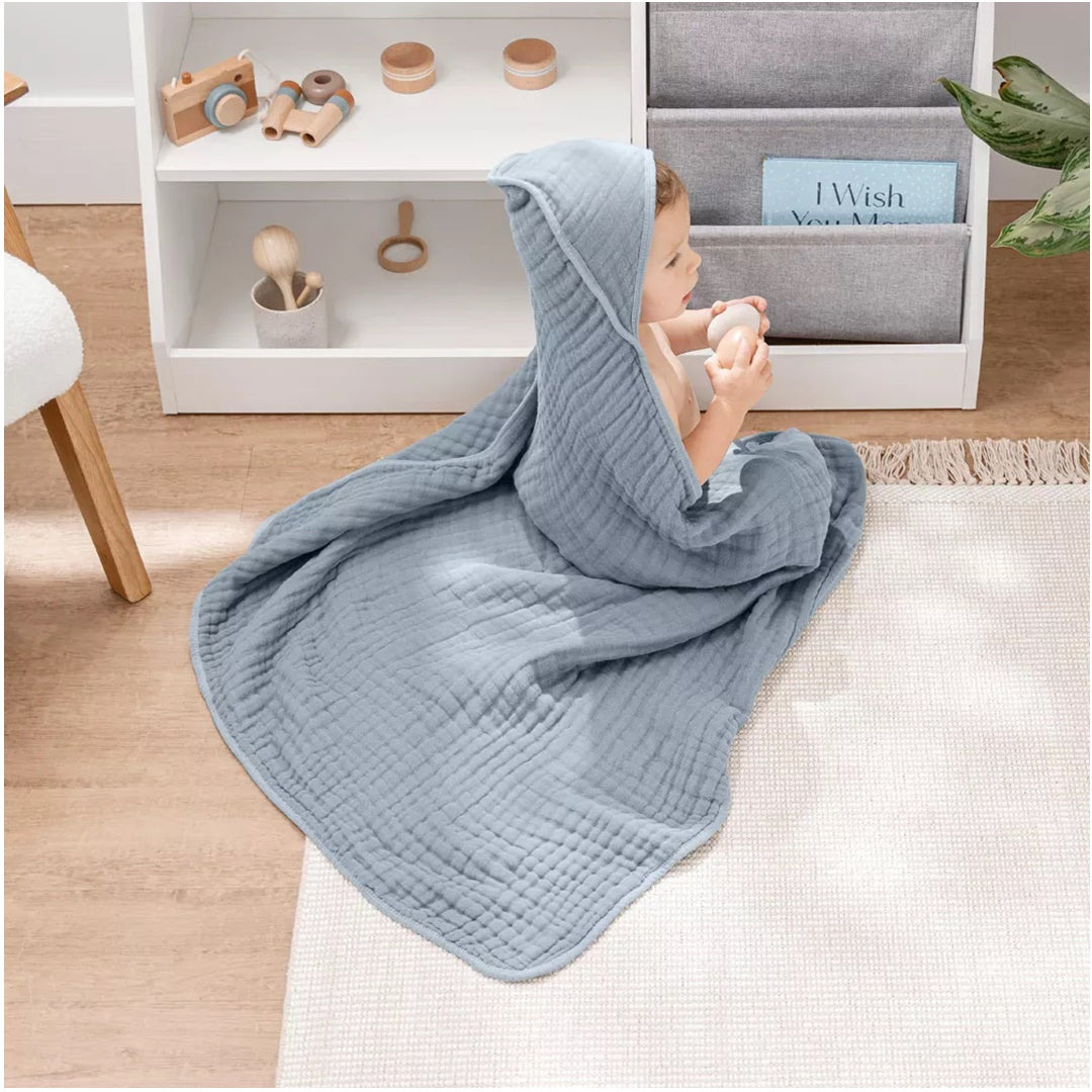 Comfy Cubs Baby Hooded Towels 2 Pack - Pacific Blue