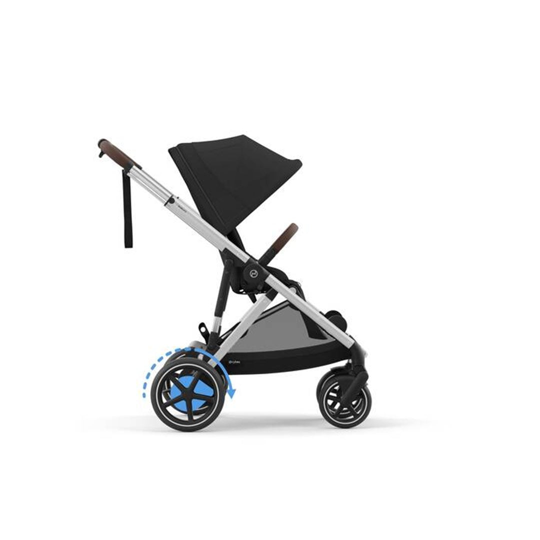 Cybex - Carrinho de passeio simples a duplo Gazelle S 2, moldura prateada/preto lua