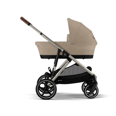 Cybex Gazelle S Single-to-Double Stroller - Taupe Frame / Almond Beige