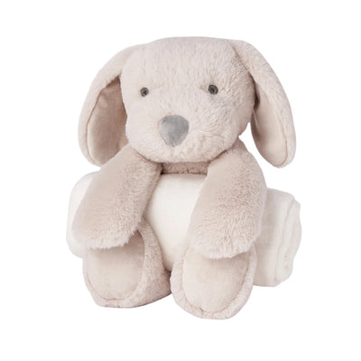 Brinquedo de Pelúcia Huggie para Filhote de Cachorro com Cobertor
