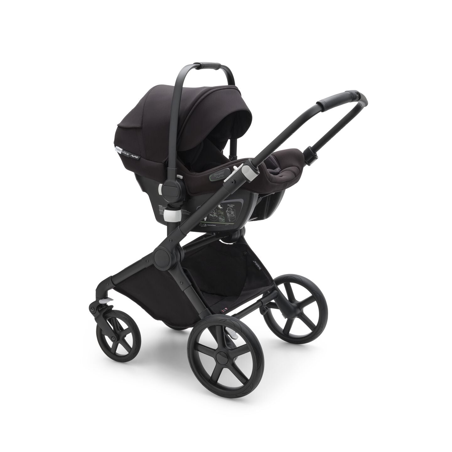 Bugaboo Fox 5 Bassinet & Seat Stroller - Black Chassis-Sunrise Red/Grey Mélange - Luna Baby Store Miami