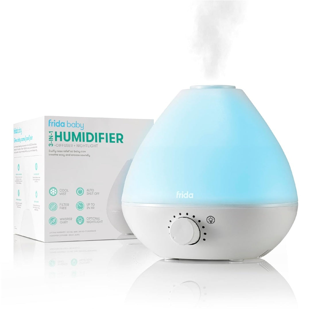 Fridababy - Umidificador 3 em 1 com difusor e luz noturna, branco