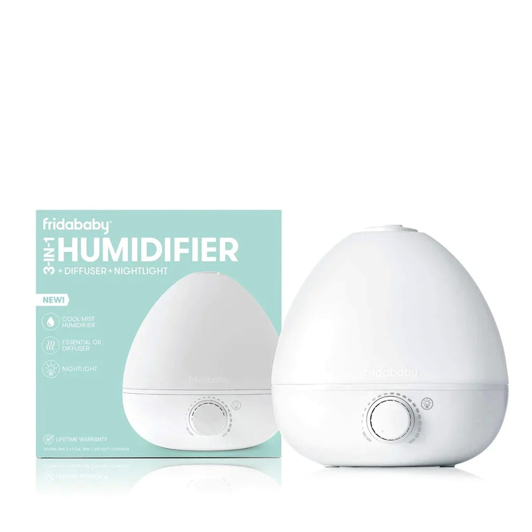 Fridababy - Umidificador 3 em 1 com difusor e luz noturna, branco