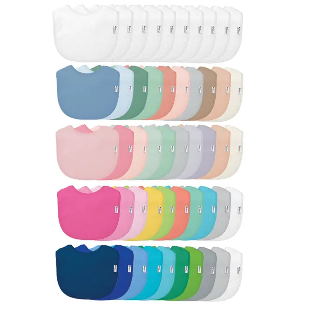Babadores Diários Green Sprouts Stay-Dry 10 pack - Conjunto de Rosas