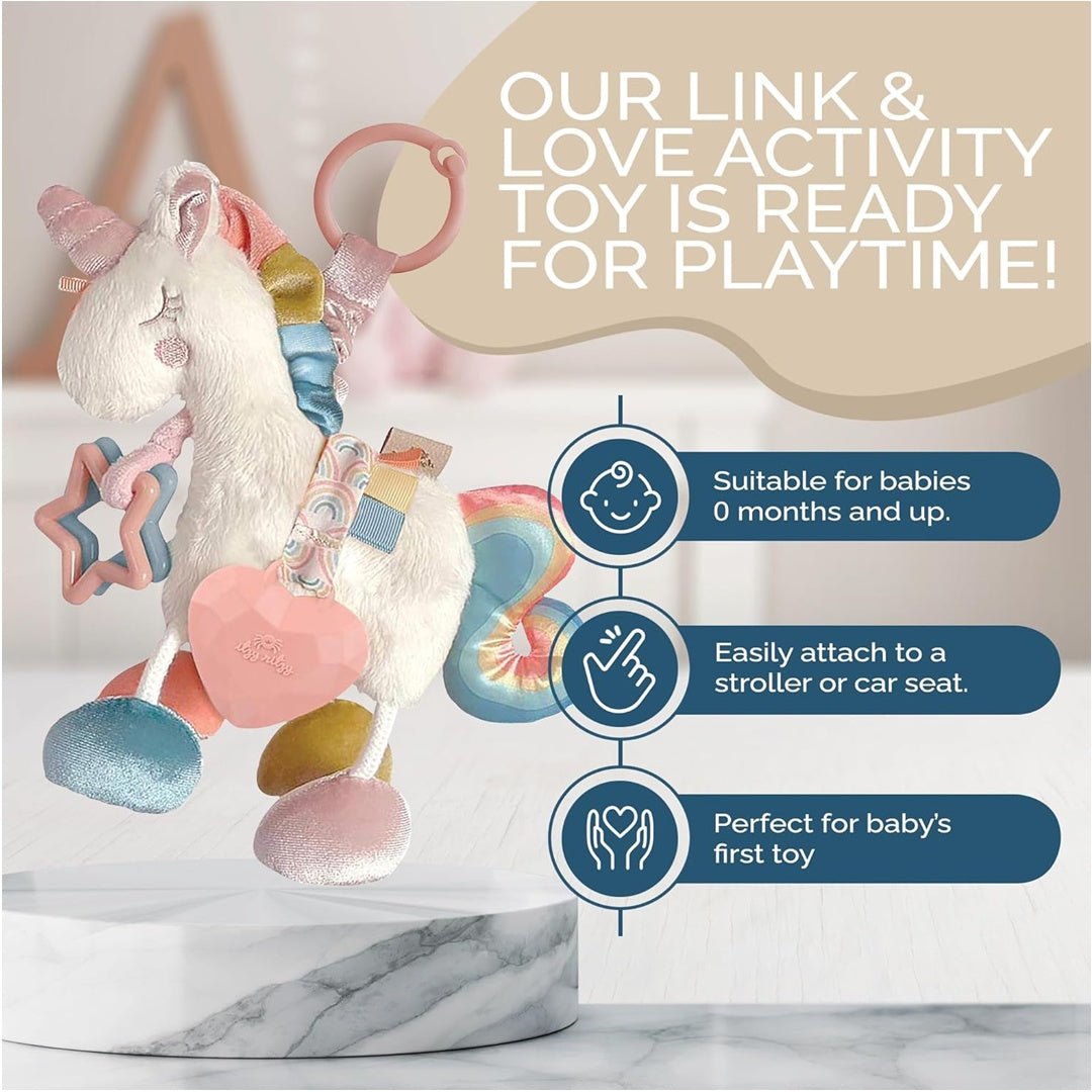 Itzy Ritzy Link & Love Teething Activity Toy - Unicorn