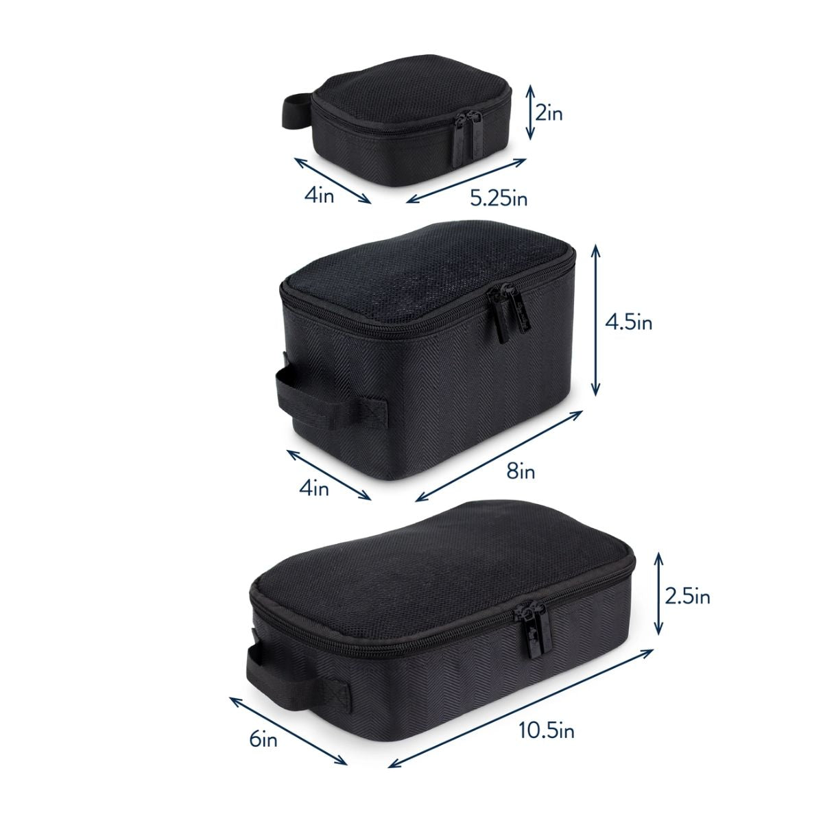 Kit Com 3 Necessaires Itzy Ritzy Pack Like A Boss Matte Black