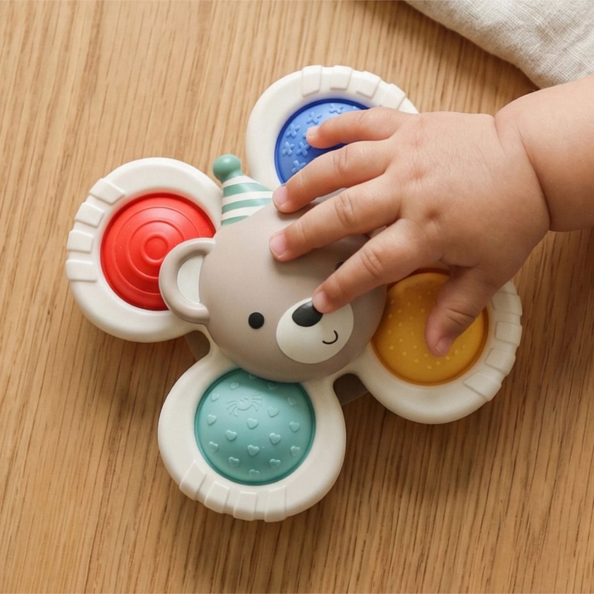 Itzy Ritzy Pop & Whirl Fidget Spinner Travel & Bath Toy - Circus