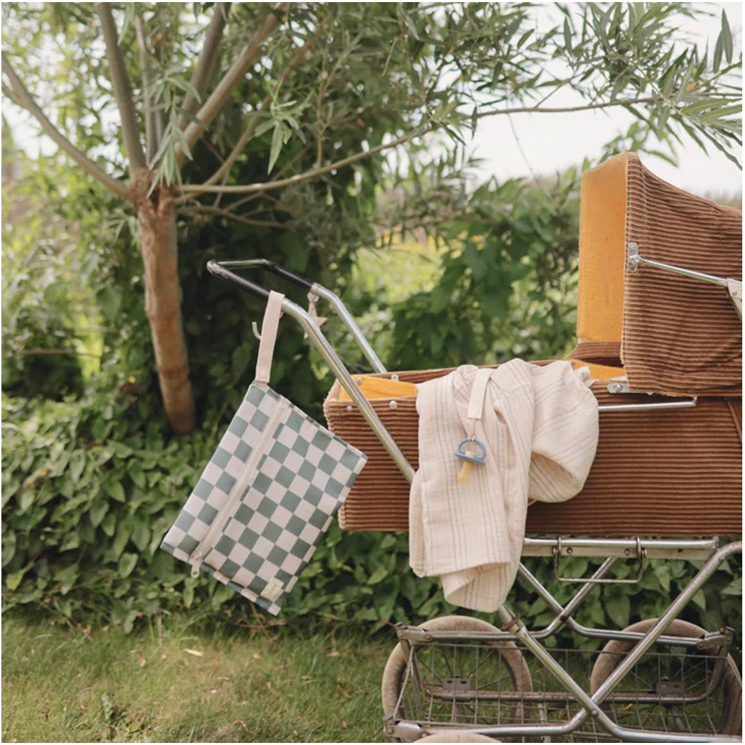 Mushie Water Resistant Wet Bag Roman Green