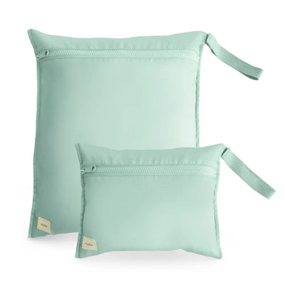Mushie Water Resistant Wet Bag Roman Green