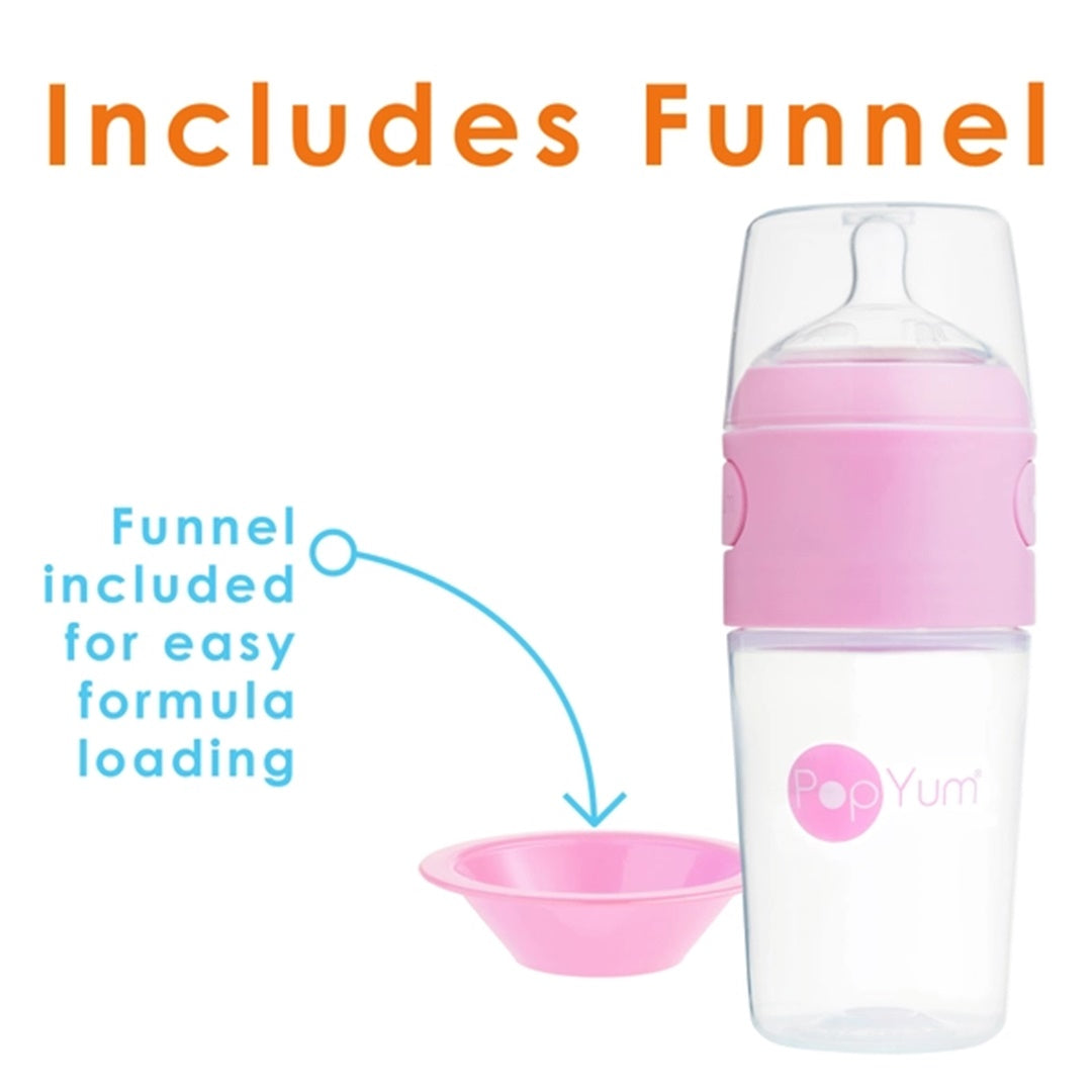 Kit De Mamadeira PopYum Com Mixer Pink 260ML