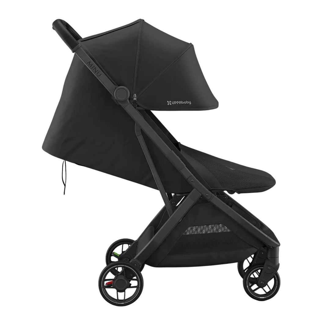 Carrinho Compacto UPPAbaby Minu V3 - Jake (Carvão / Quadro de Carbono / Couro Preto)