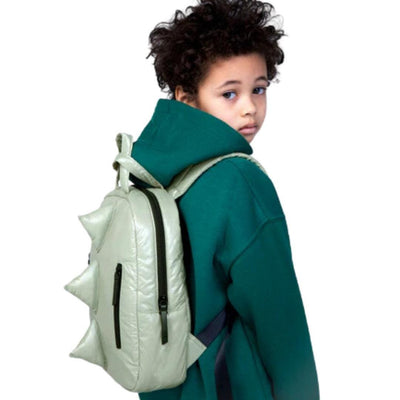 Mochila Infantil Mini Impermeável 7AM Dinossauro Matcha - 07:00 Babytunes