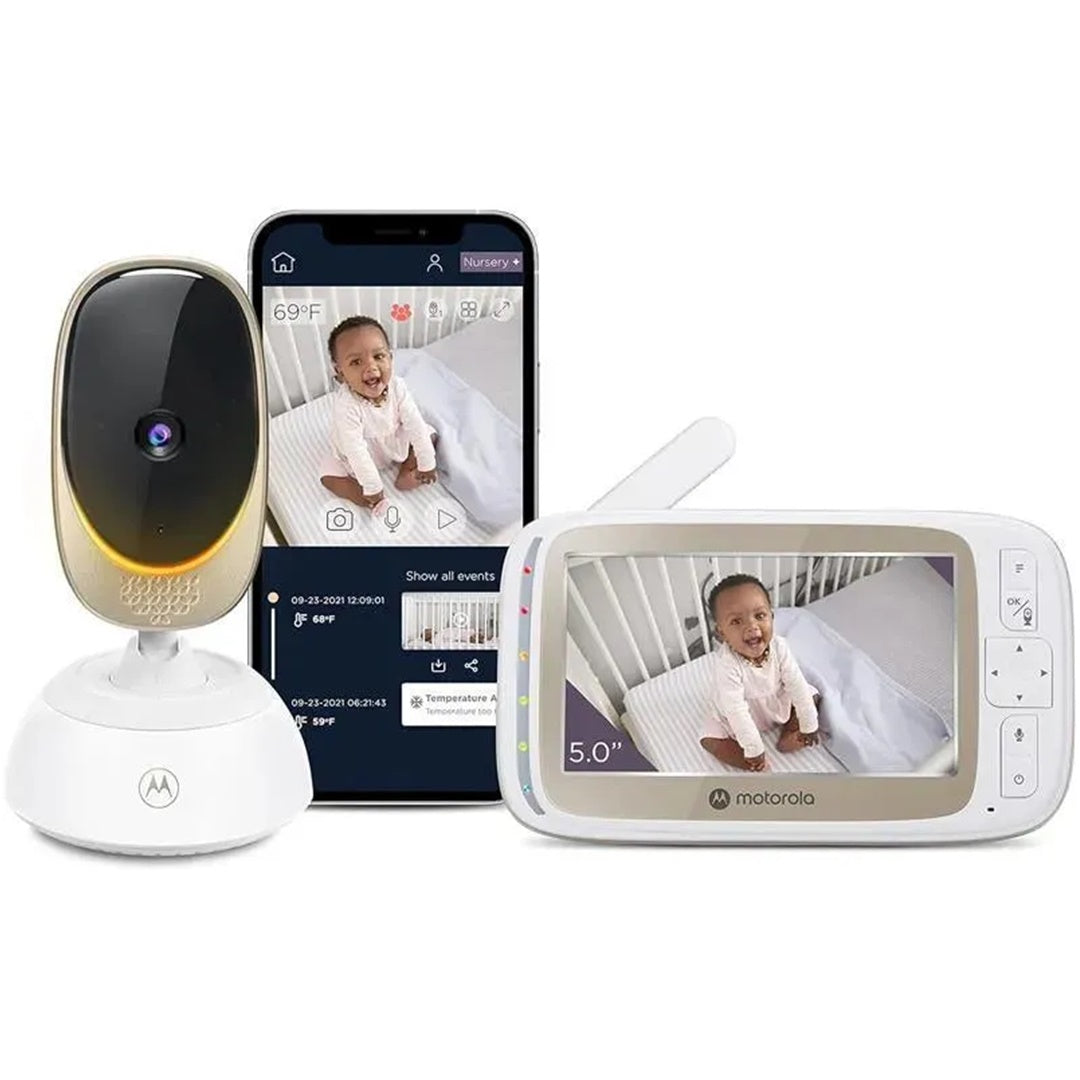 Motorola - Monitor de bebê VM85 Indoor WiFi Vídeo com câmera e luz ambiente