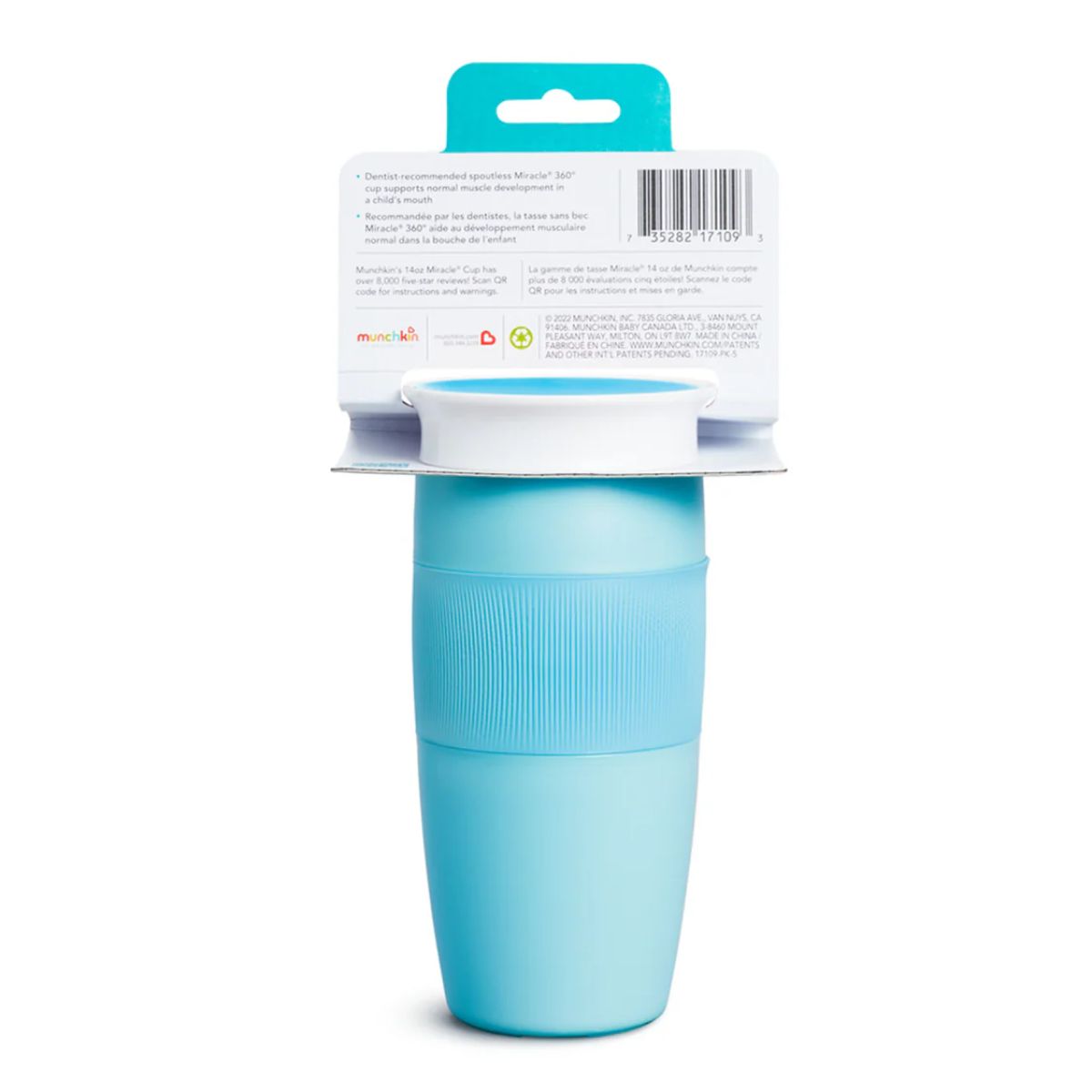 Copo De Treinamento Munchkin Miracle 360° Azul 18M+ 414ML