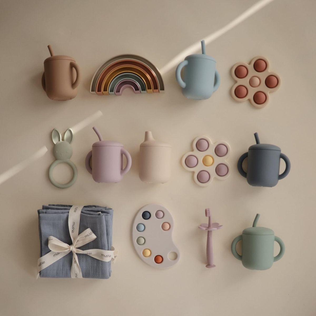 Mushie Baby Sippy Cup - Powder Blue