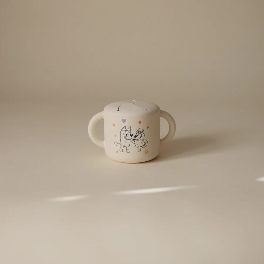 Mushie Snack Cup Ivory Bluey