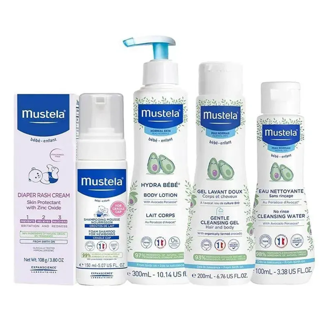 Mustela - Cuidados essenciais para a pele do bebê e hora do banho