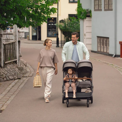 Carrinho de Bebê Duplo Nuna Trvl Granite
