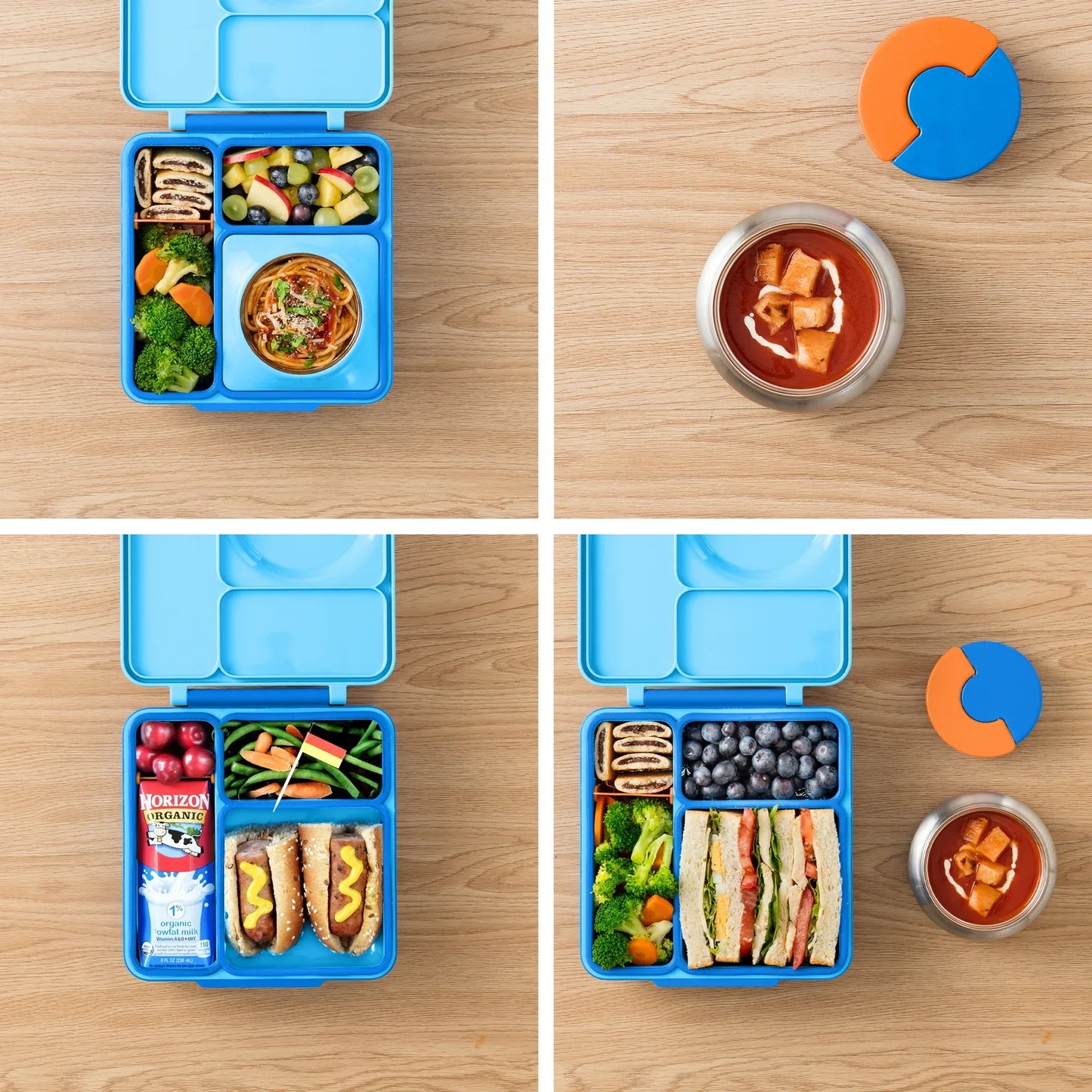 OmieLife OmieBox Insulated Hot & Cold Bento Box - Blue Sky - Luna Baby Store Miami